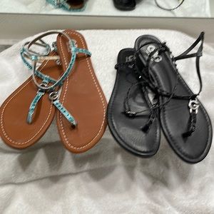 Two pairs of gently used Sandals ankle strap 8.5.